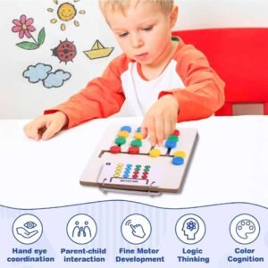 Kids Montessori Slide Puzzle Game Color & Pattern Matching Learning Toys