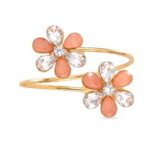 Bracelet Anti-Tarnish Openable Flower Bangle (Adjustable Size)