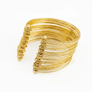 Bracelet Anti-Tarnish Gold Plated Multilayer Bangle (Adjustable Size)