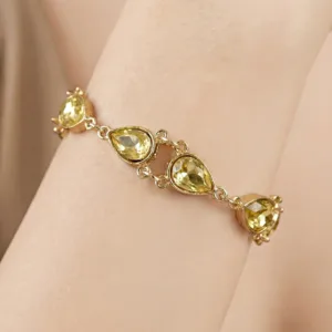 Bracelet Anti-Tarnish Waterdrop Crystal Flexible Chain
